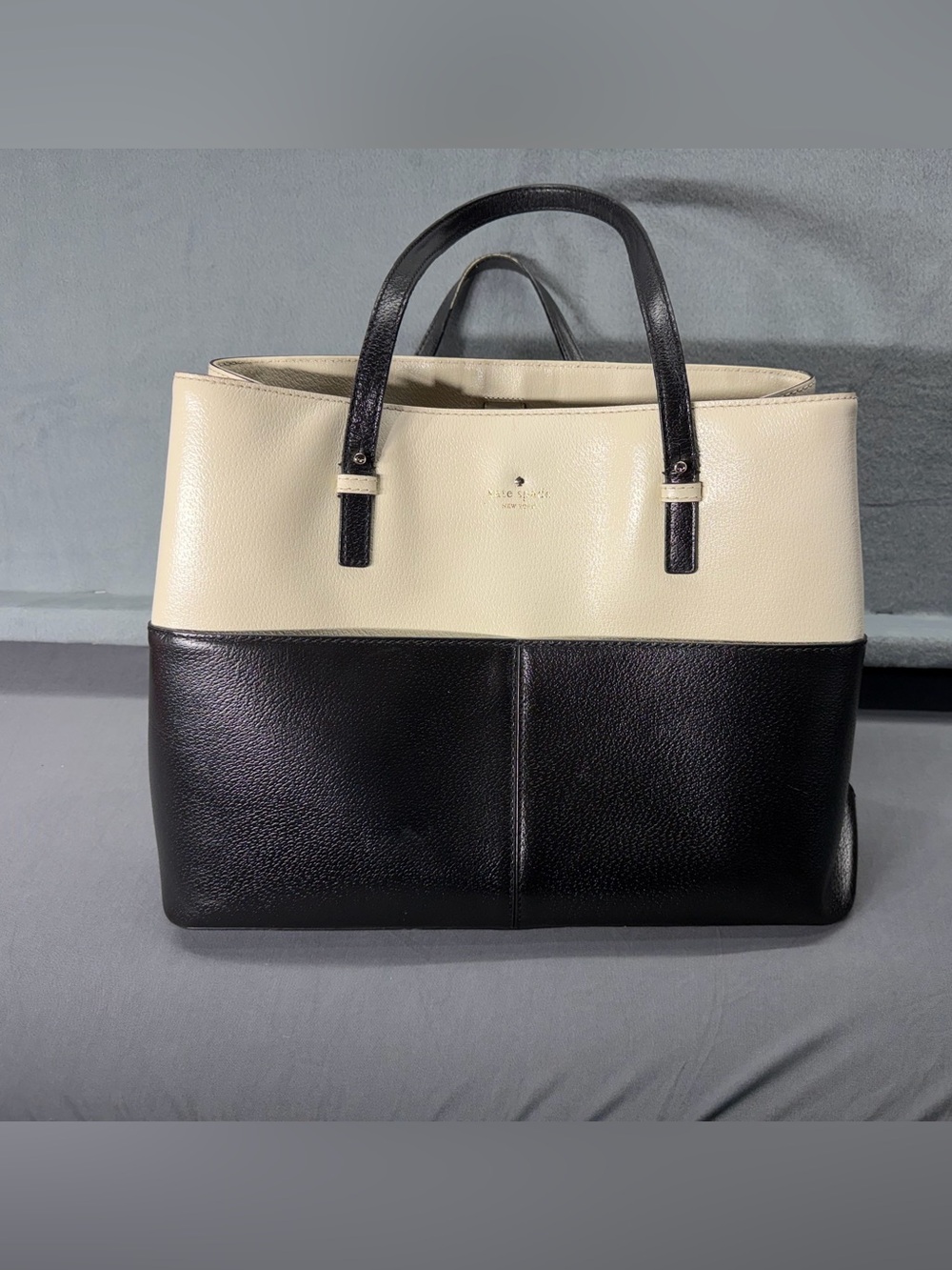 Kate Spade Leather Grand Street Colorblock Gabriel Tote Bag Purse Travel Work